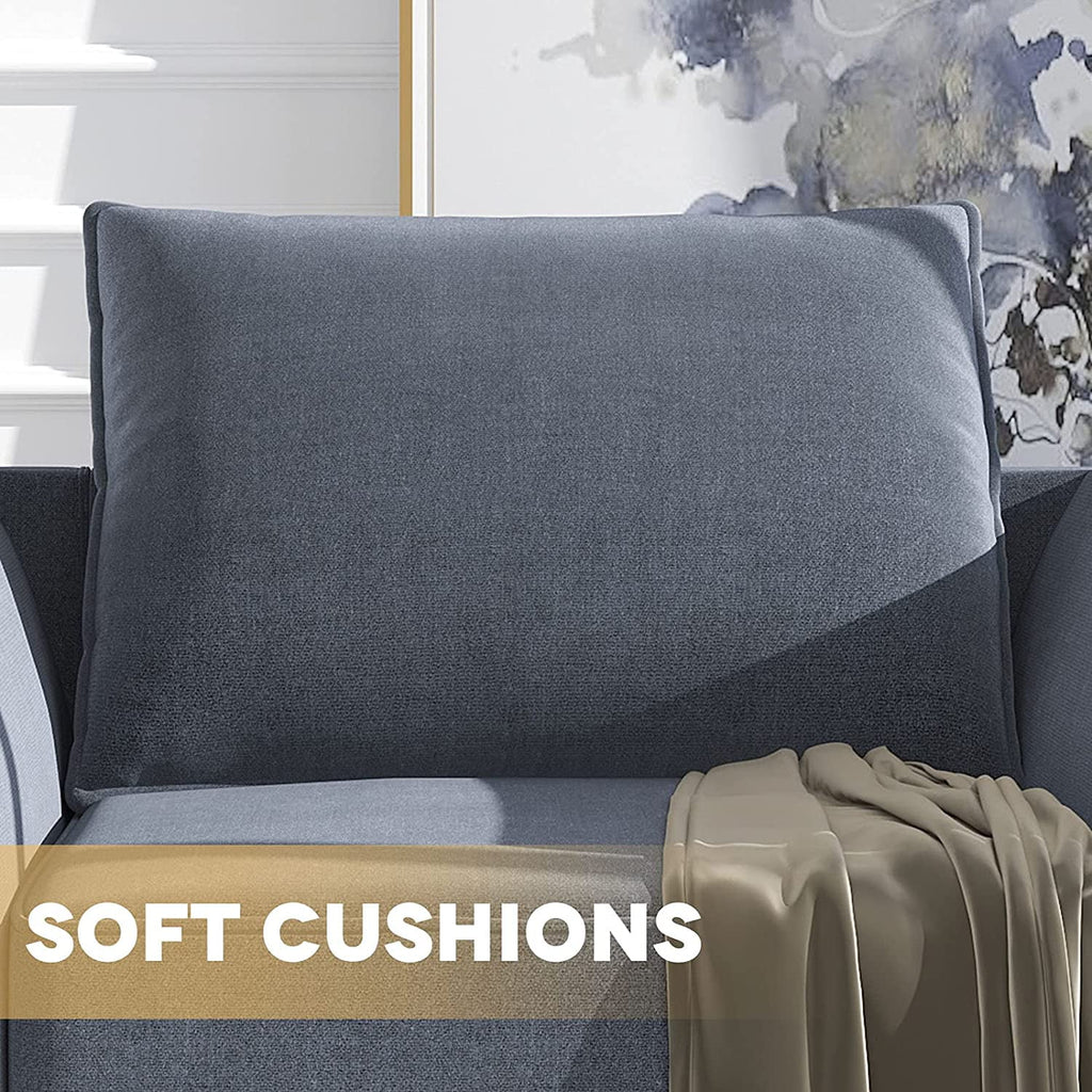 Bluish Gray 3-Seater Sectional Sofa L961333