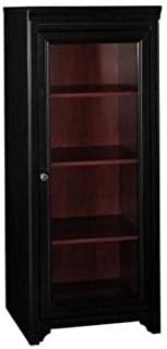 Antique Black Audio Cabinet with 2 Adjustable Shelves H4988
