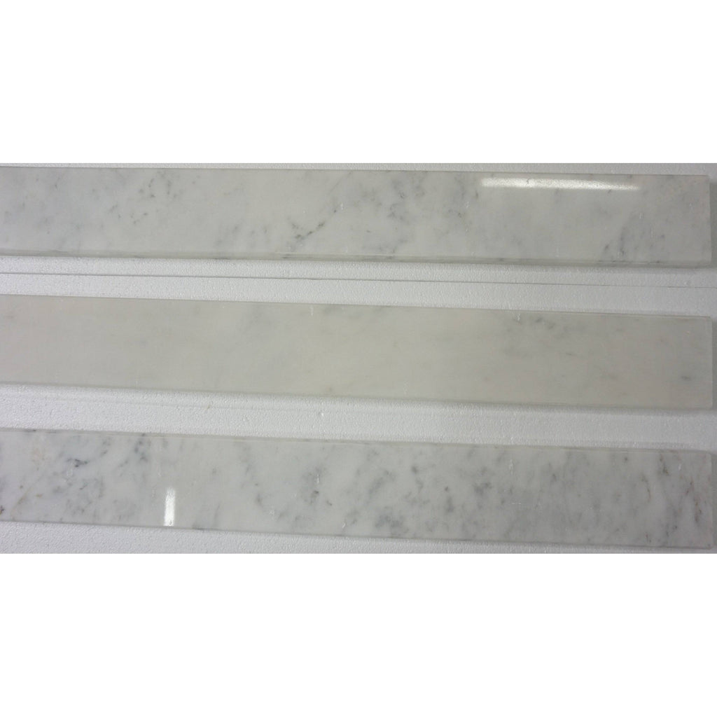 Bianco Carrara Polished Marble Saddles J9530