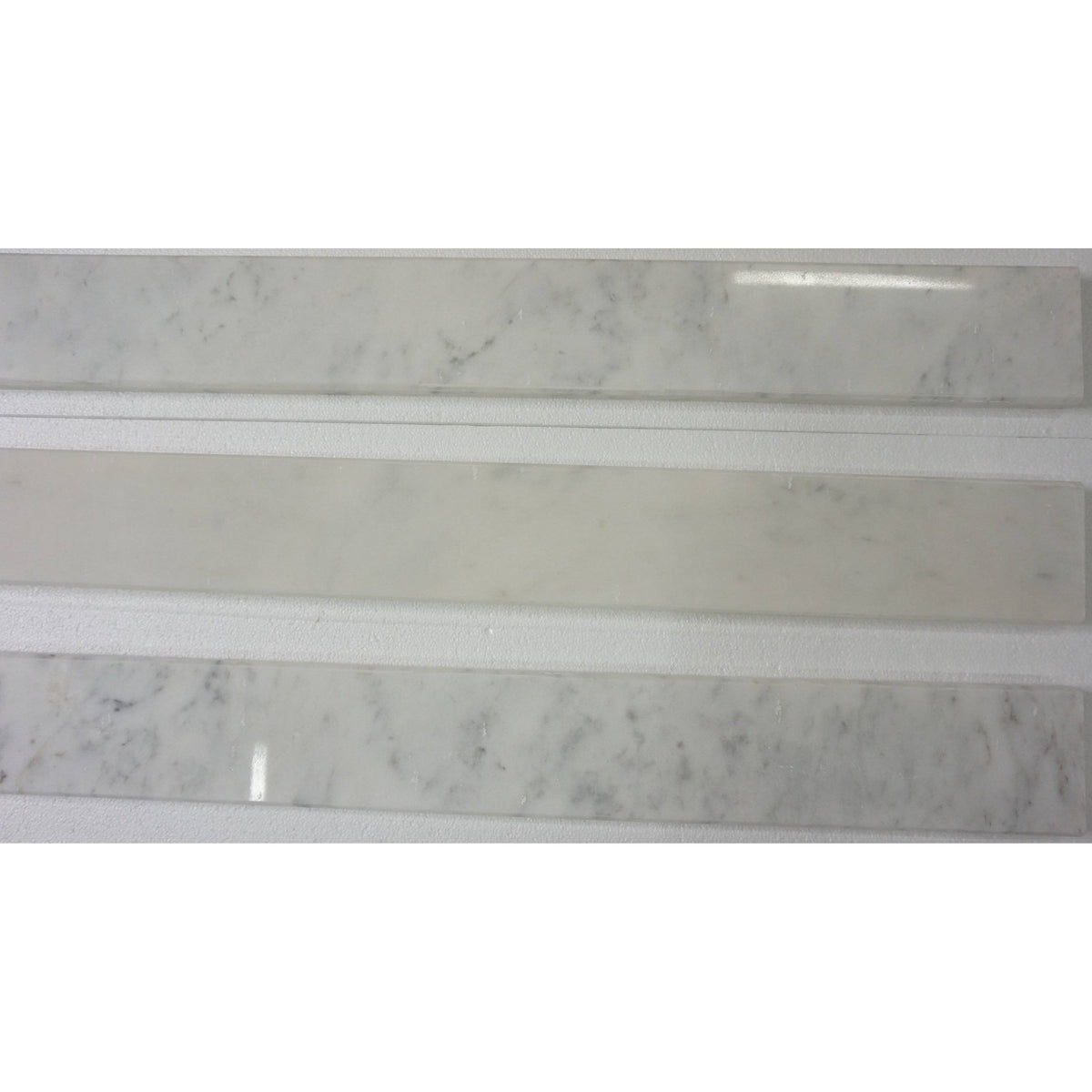 Bianco Carrara Polished Marble Saddles J9530