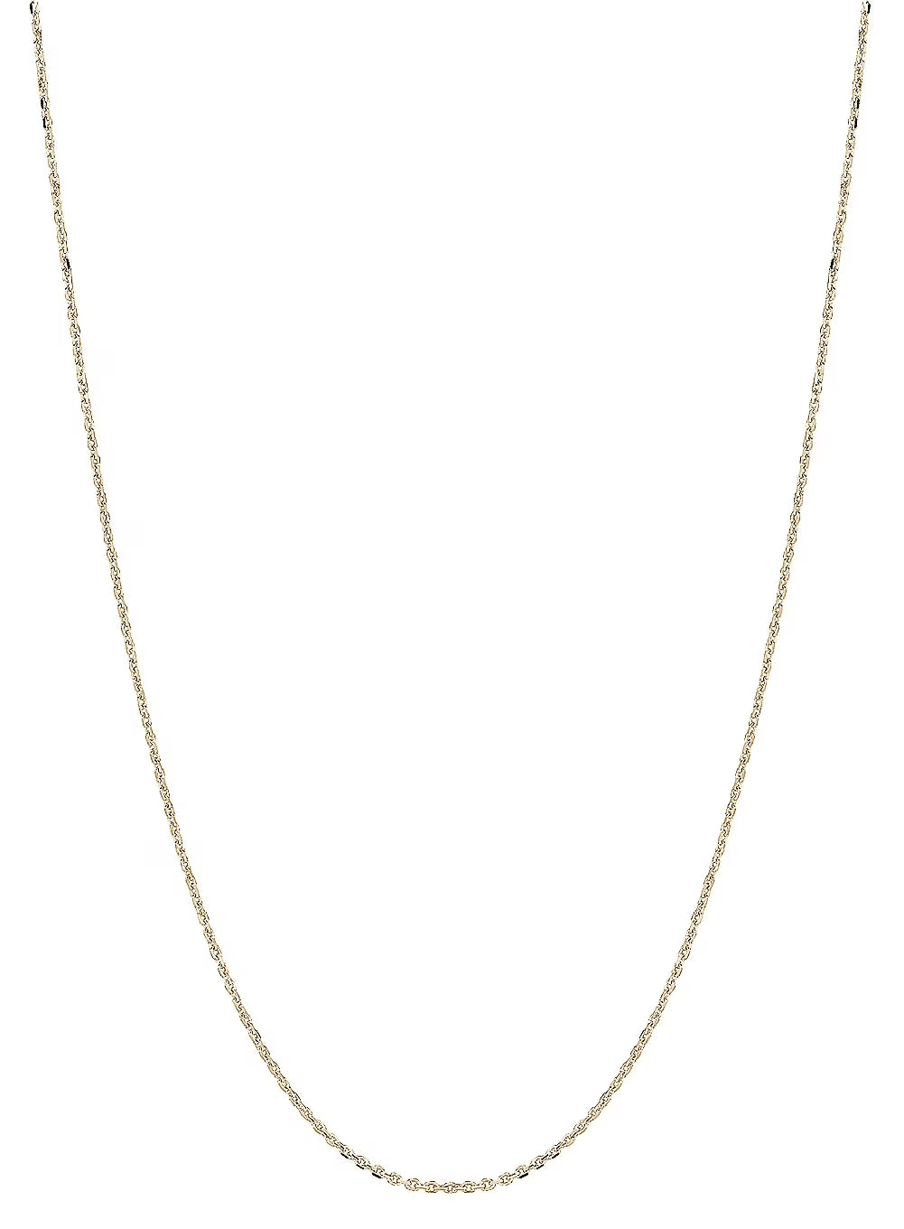 14k Solid Gold Yellow Cable Link Chain Necklace 1.1 Mm 18 Inches Z987494