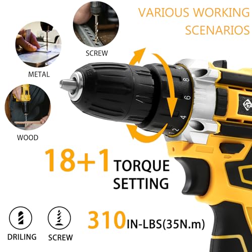 21v Cordless Drill Set with Battery & Charger P823