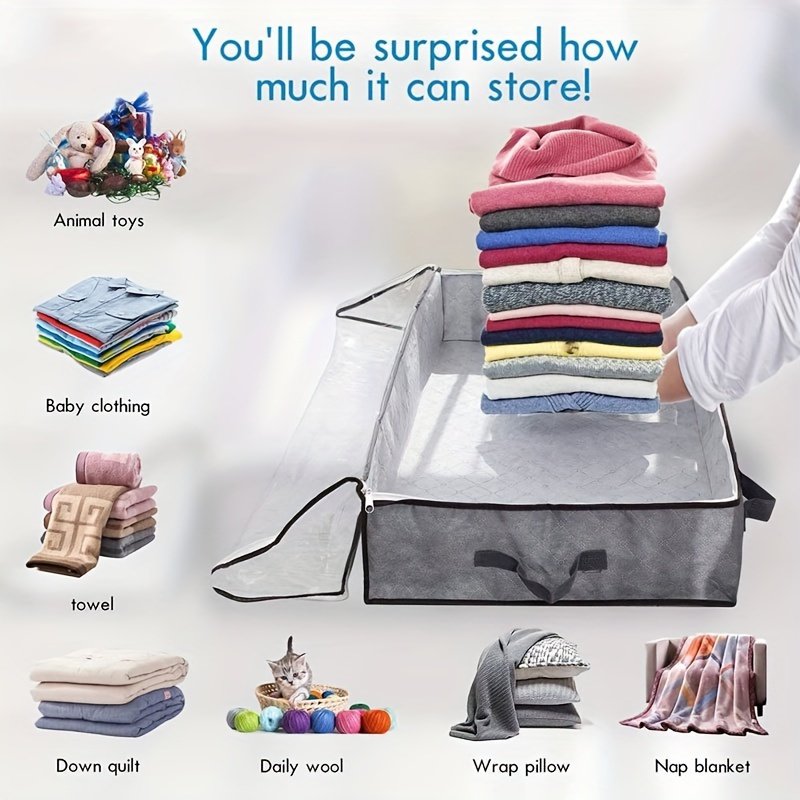 2pcs Heavy-Duty Metal Underbed Storage Bags E819863