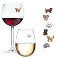 Set of 6 Dog Wine Charms for Stemless Glasses Y395259