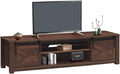 Brown Wooden TV Stand with Storage Cabinet & Sliding Barn Doors H10092
