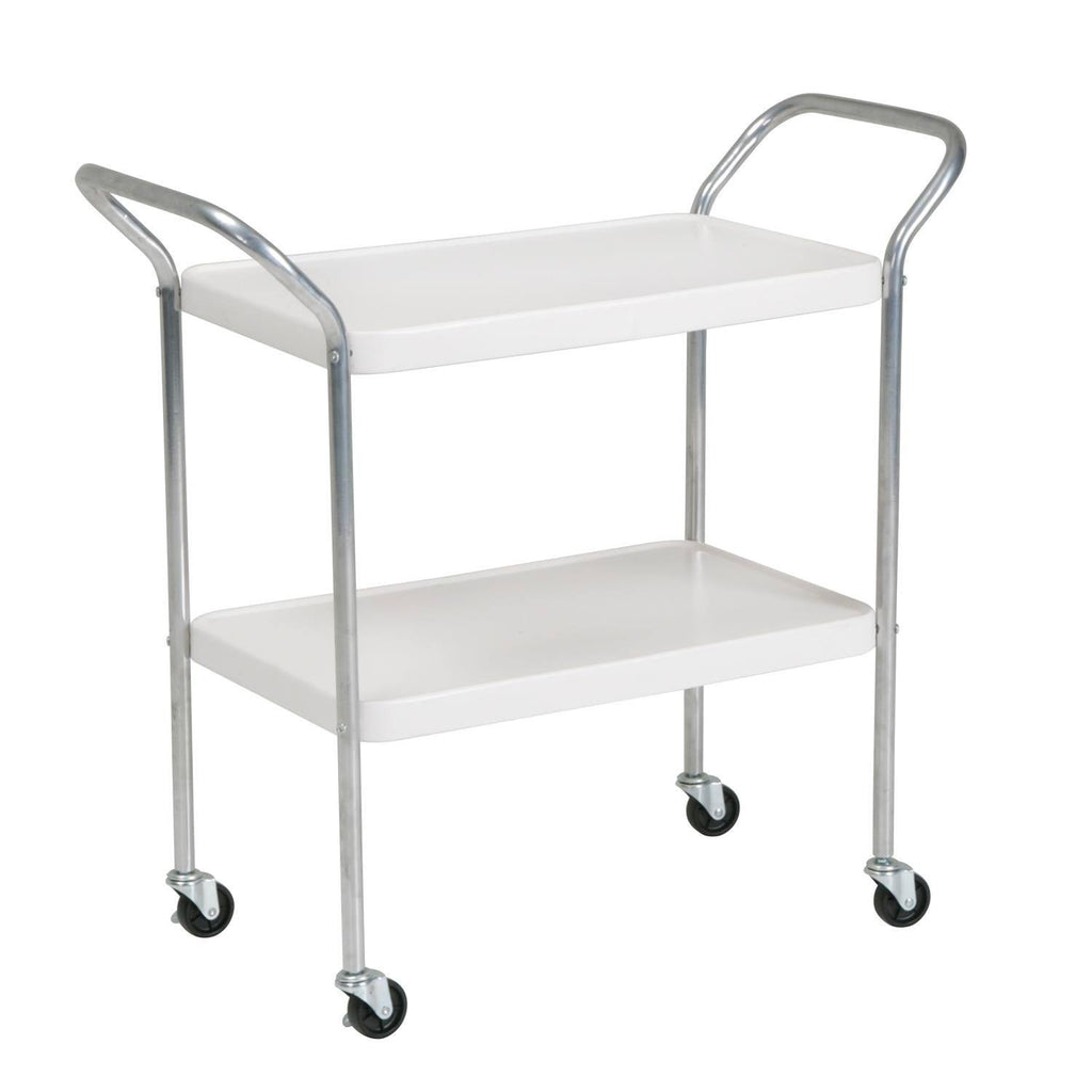 White 2 Tier Serving Cart G484798