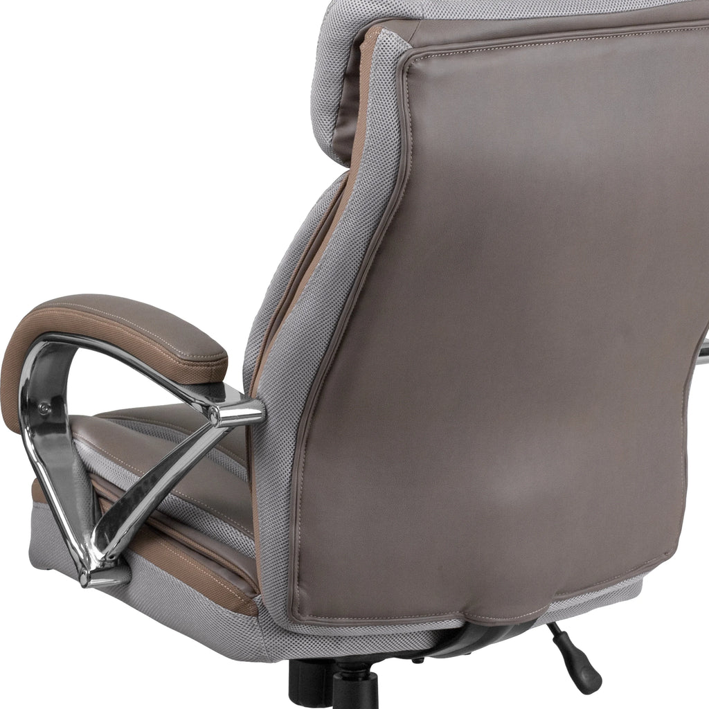 Taupe LeatherSoft Executive Swivel Office Chair S8405