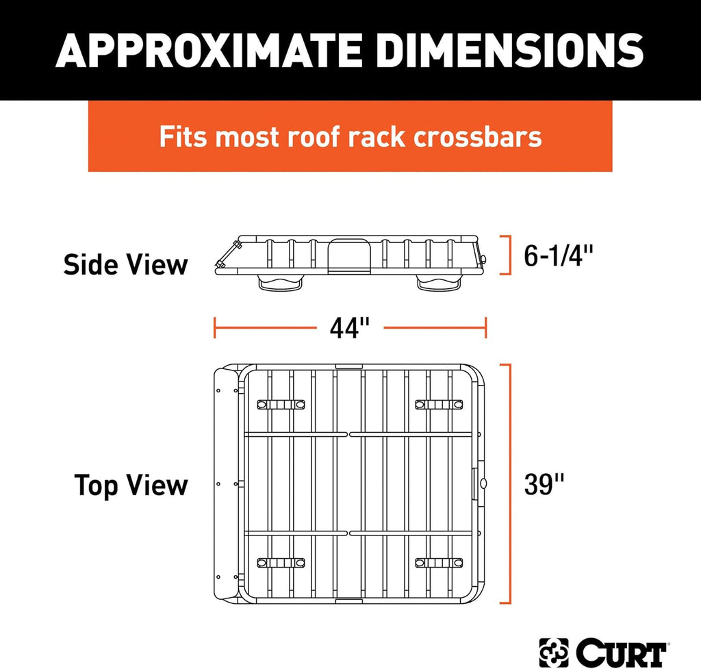 Black Steel Roof Rack Cargo Carrier X518830