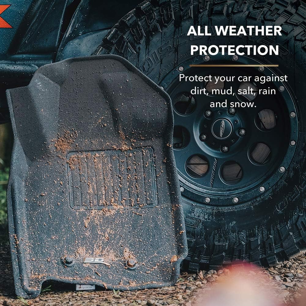 All-Weather Floor Mats 1st 2nd & 3rd Row Black K2651