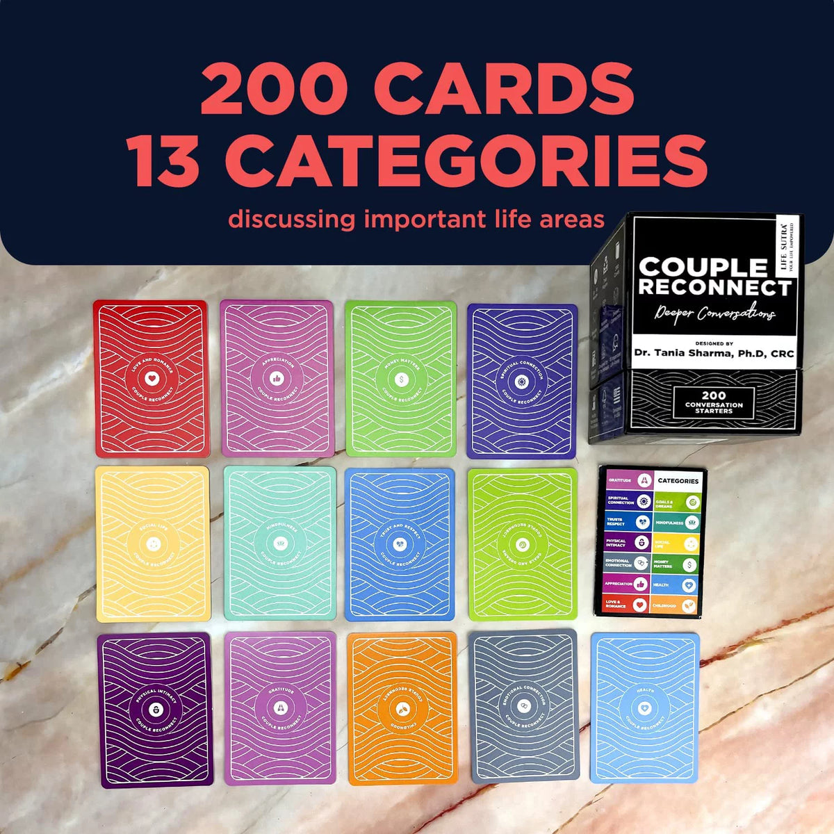 200 Couples Conversation Cards A98043