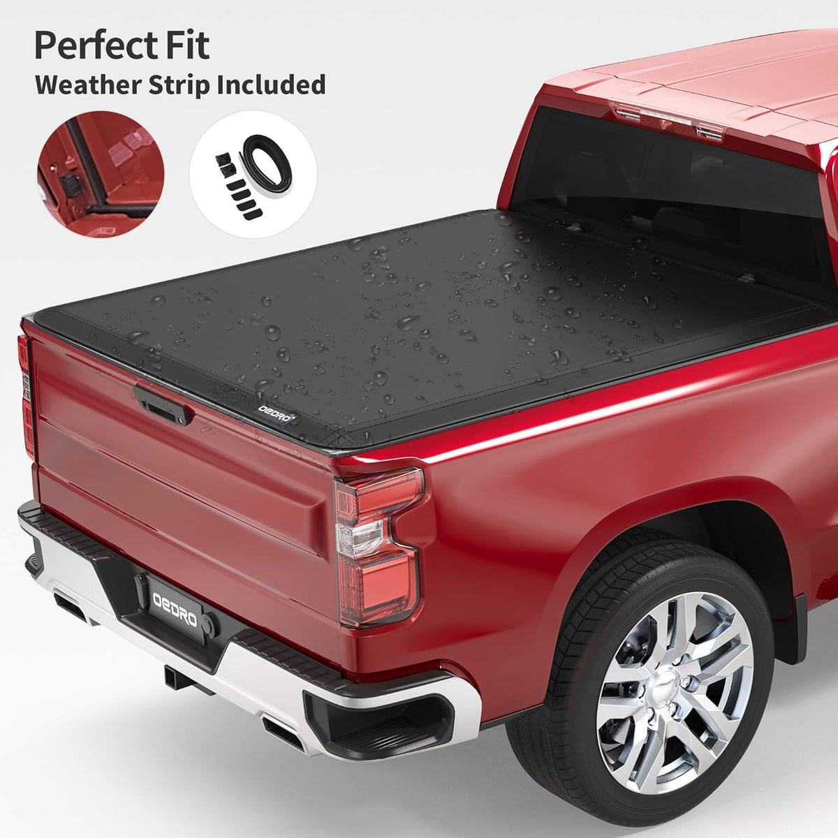 Soft Quad Fold Truck Bed Tonneau Cover for 5.5 ft Bed A195