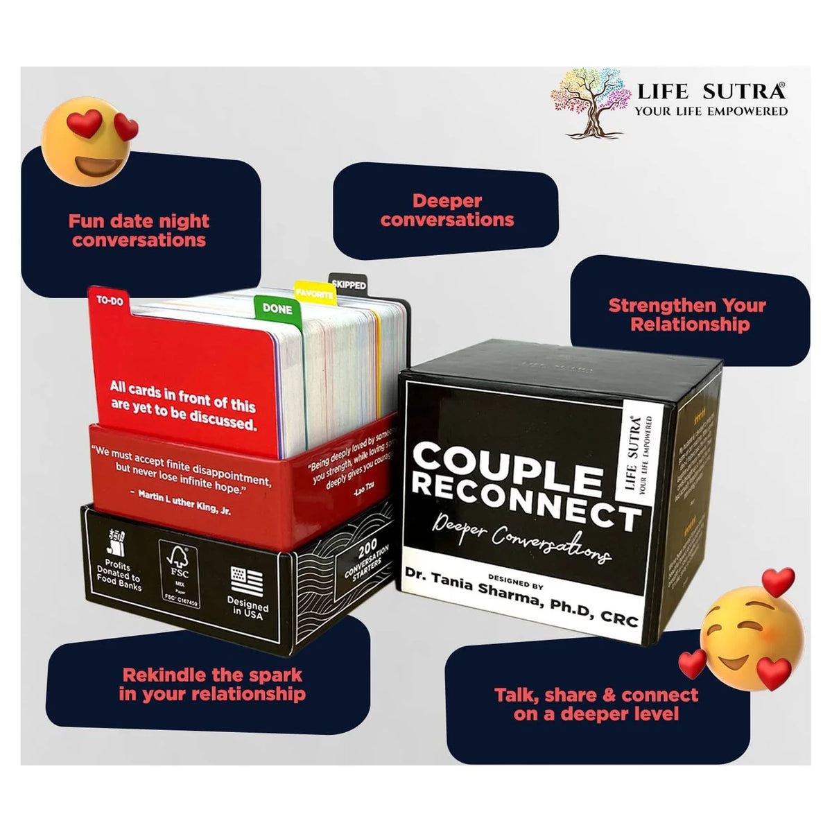 200 Couples Conversation Cards A98043