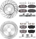 5 Lug Rotors + Ceramic Brake Pads + Clips O75839