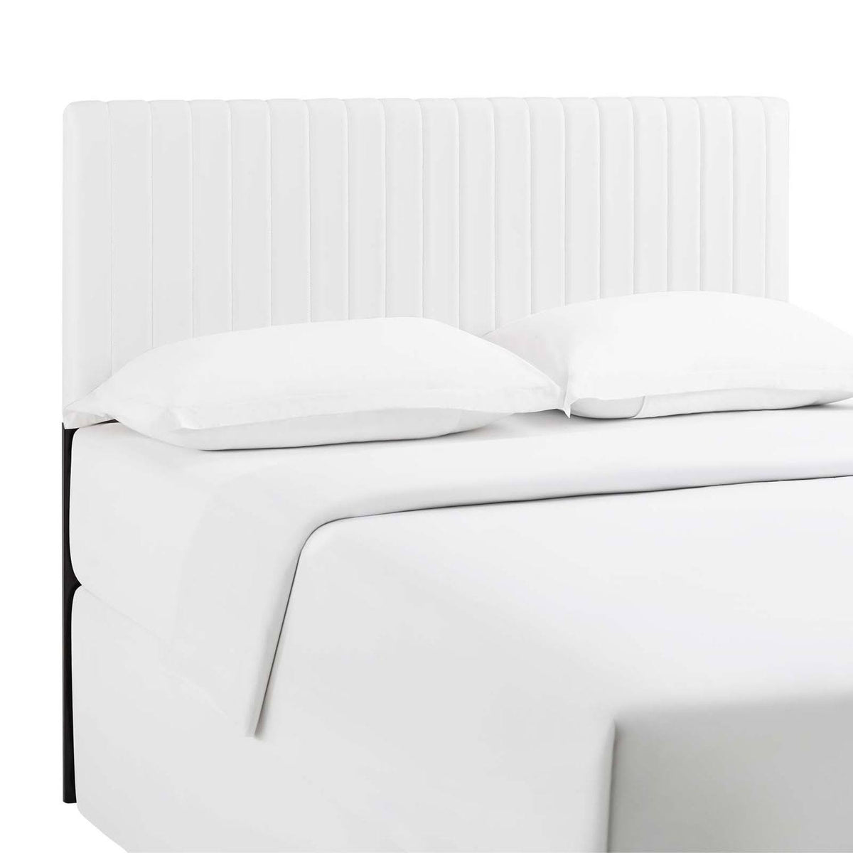 King or California King White Headboard J655