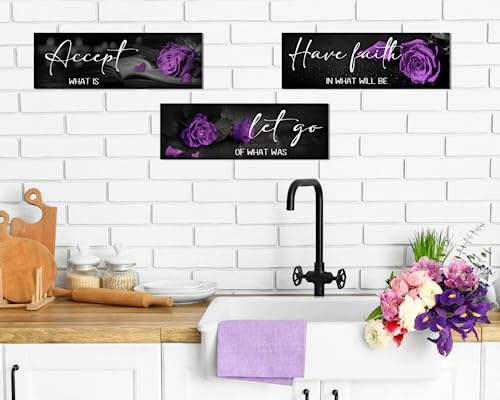 Purple Wood Wall Decor I3841
