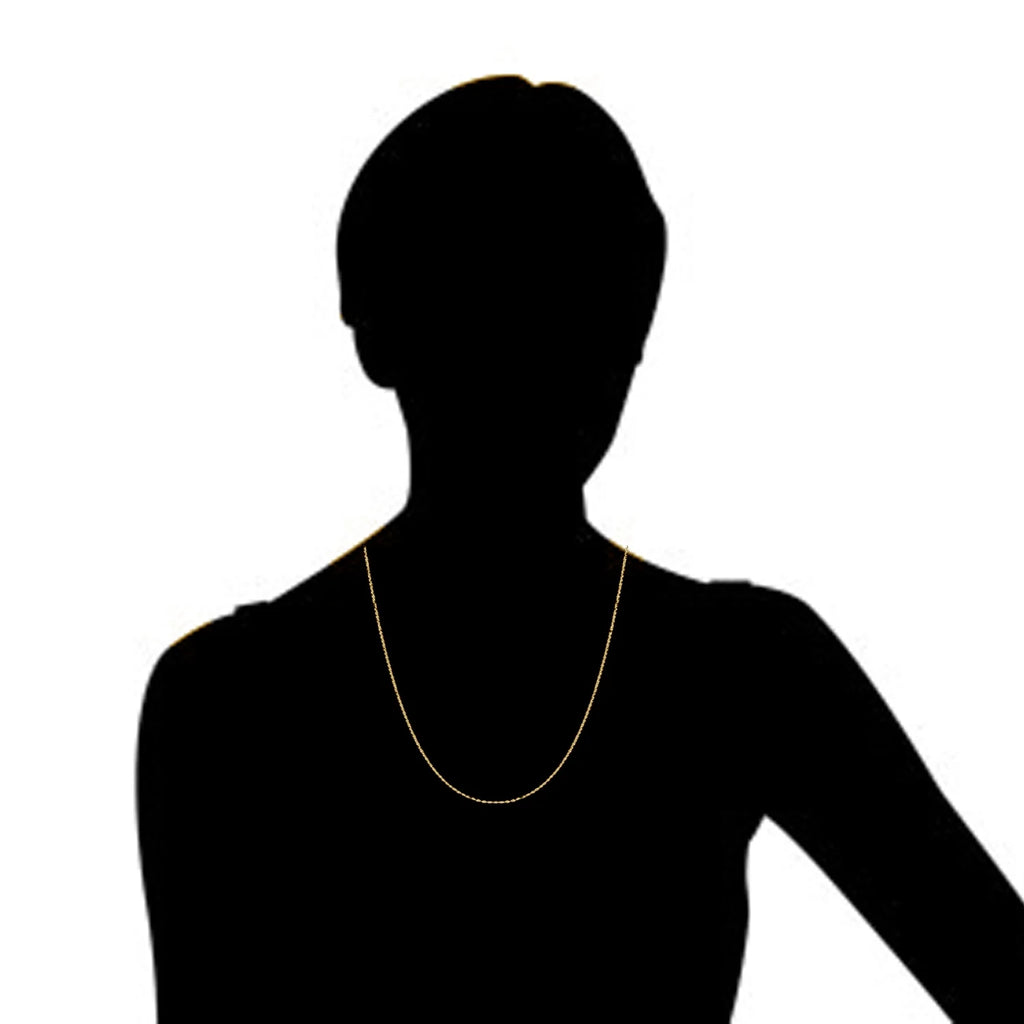 14k Solid Gold Yellow Cable Link Chain Necklace 1.1 Mm 18 Inches Z987494