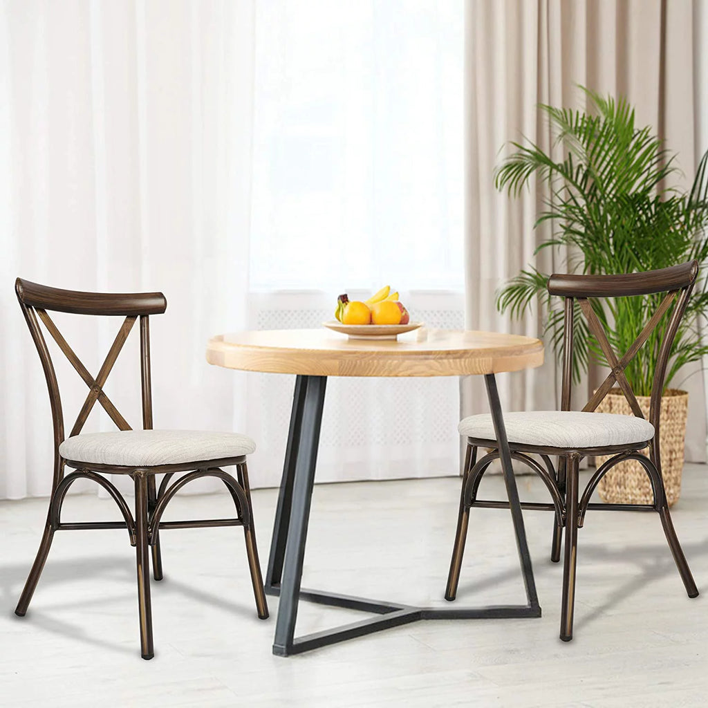Upholstered Dining Chairs Set of 2 Sand Beige J179