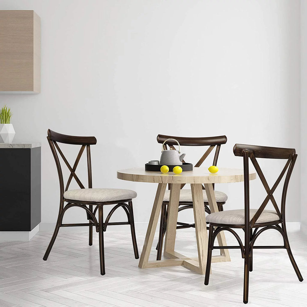 Upholstered Dining Chairs Set of 2 Sand Beige J179
