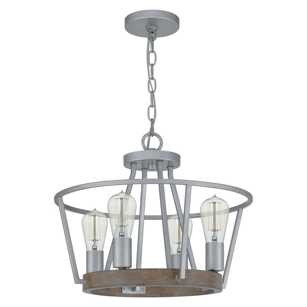 Four Light Pendant Grey Ash H582