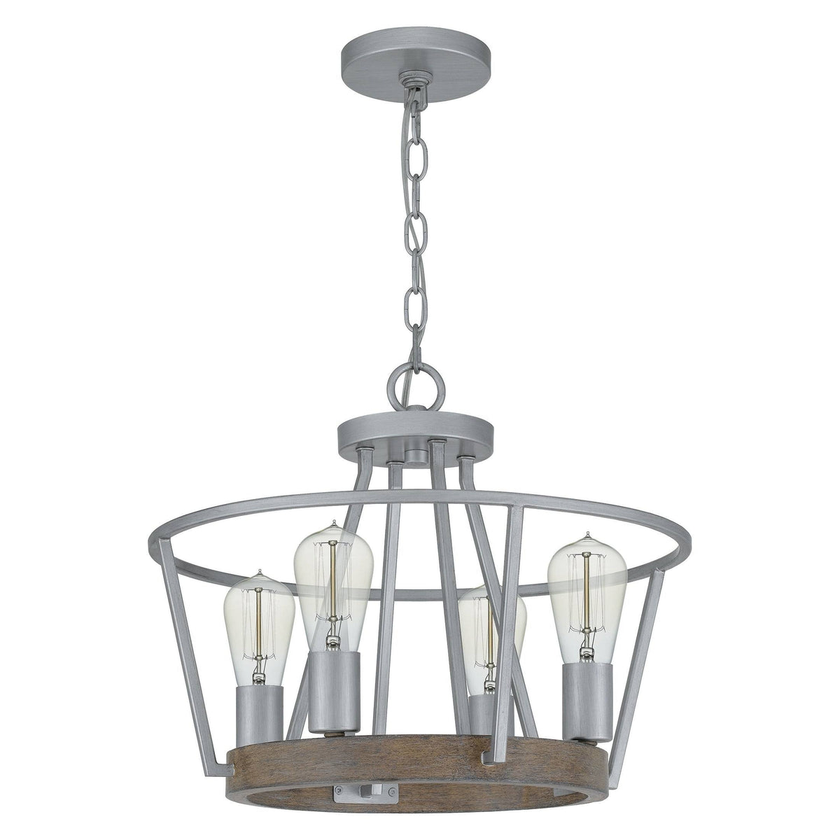 Four Light Pendant Grey Ash H582
