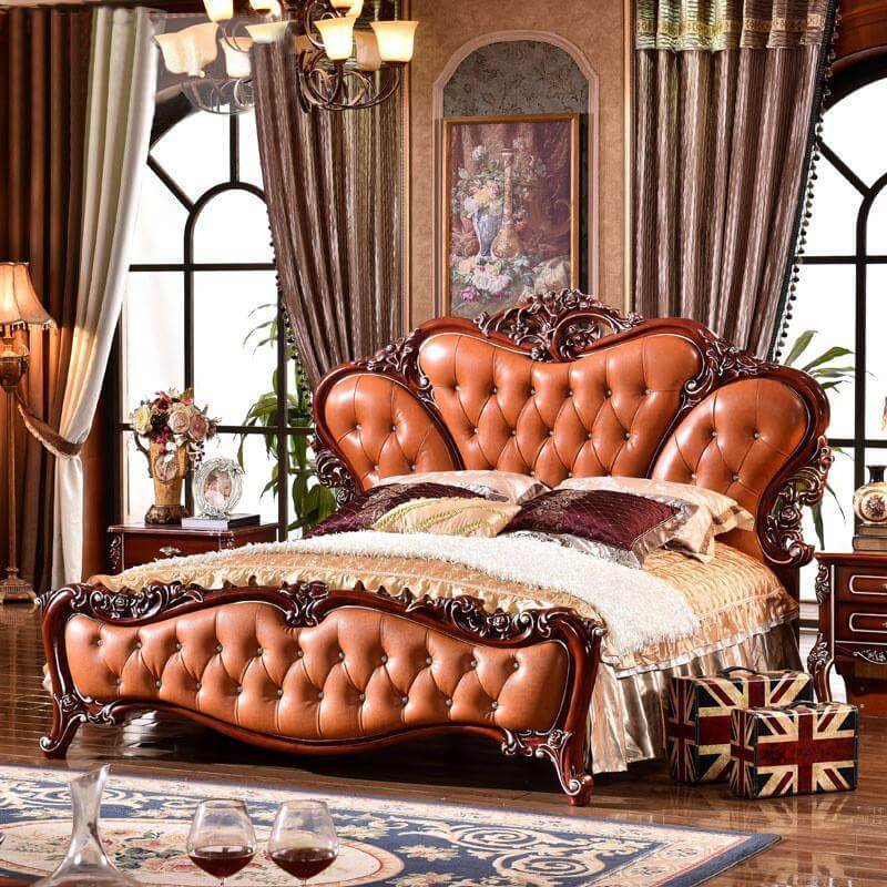 4-Piece Leather Bedroom Furniture Set J153692