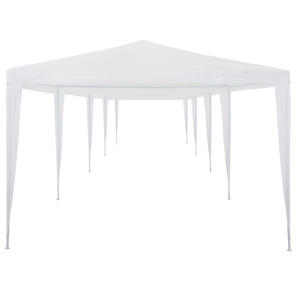 White PE Roof Party Tent Gazebo Canopy Shelter 9.8ft x 39.4ft x 8.4ft N34587
