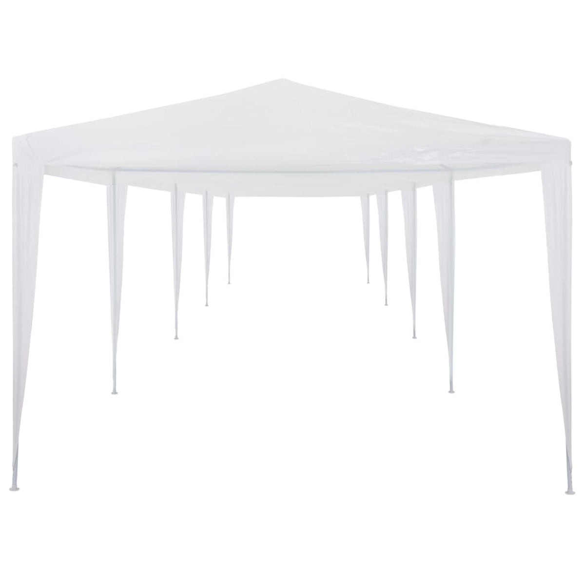 White PE Roof Party Tent Gazebo Canopy Shelter 9.8ft x 39.4ft x 8.4ft N34587