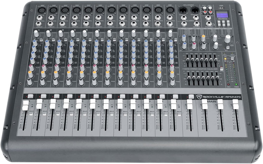 2000w Powered 4 Channel Mixer Stereo Amplifier with Bluetooth O284706