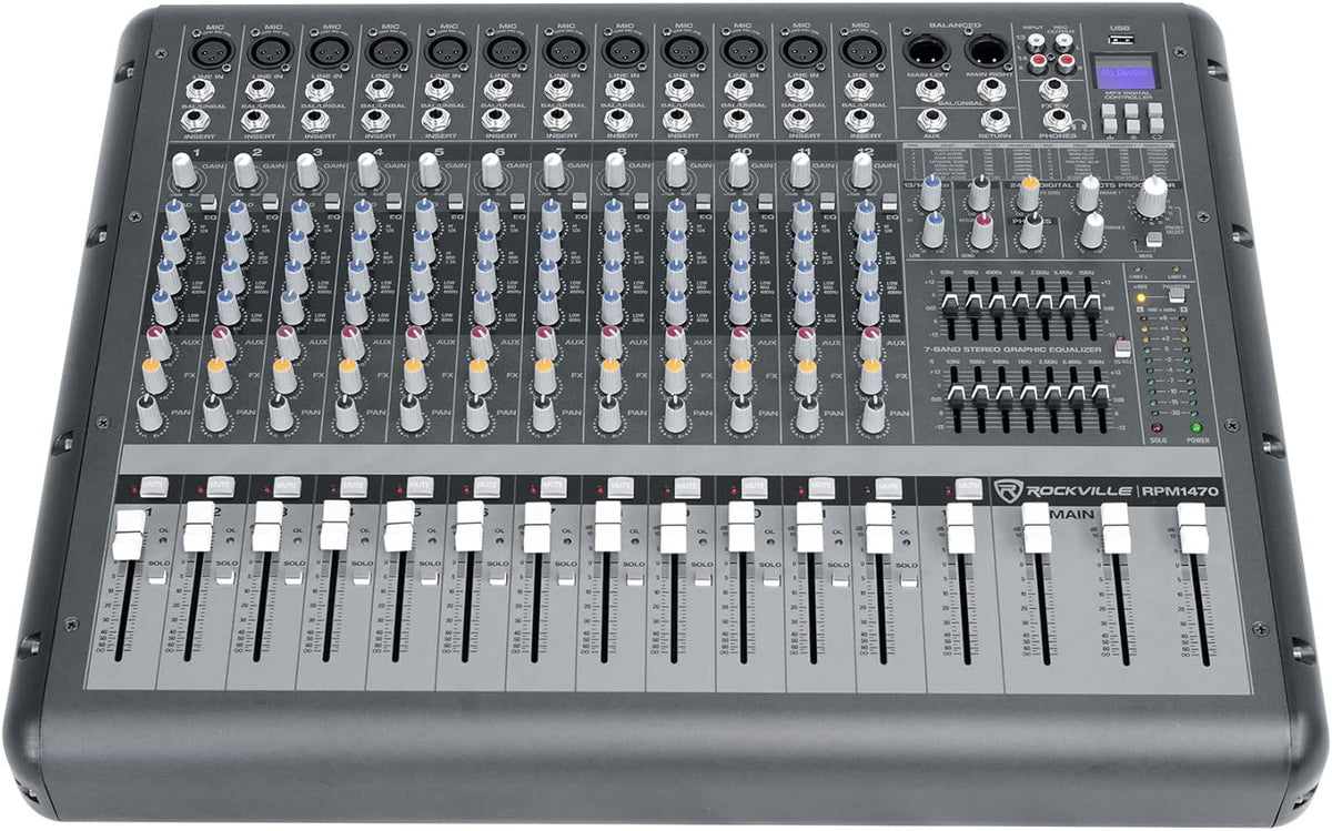 2000w Powered 4 Channel Mixer Stereo Amplifier with Bluetooth O284706