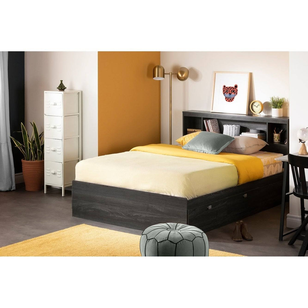 White Full Bookcase Headboard K90671