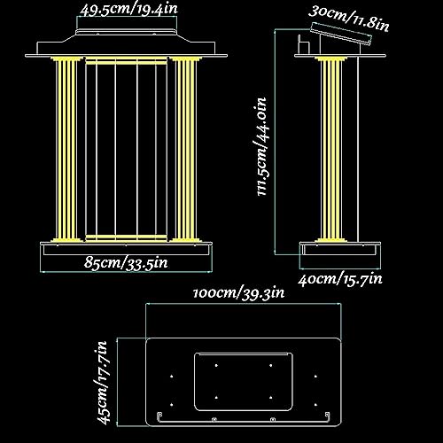 Acrylic Podium with Casters Floor Standing Rolling Lectern X111