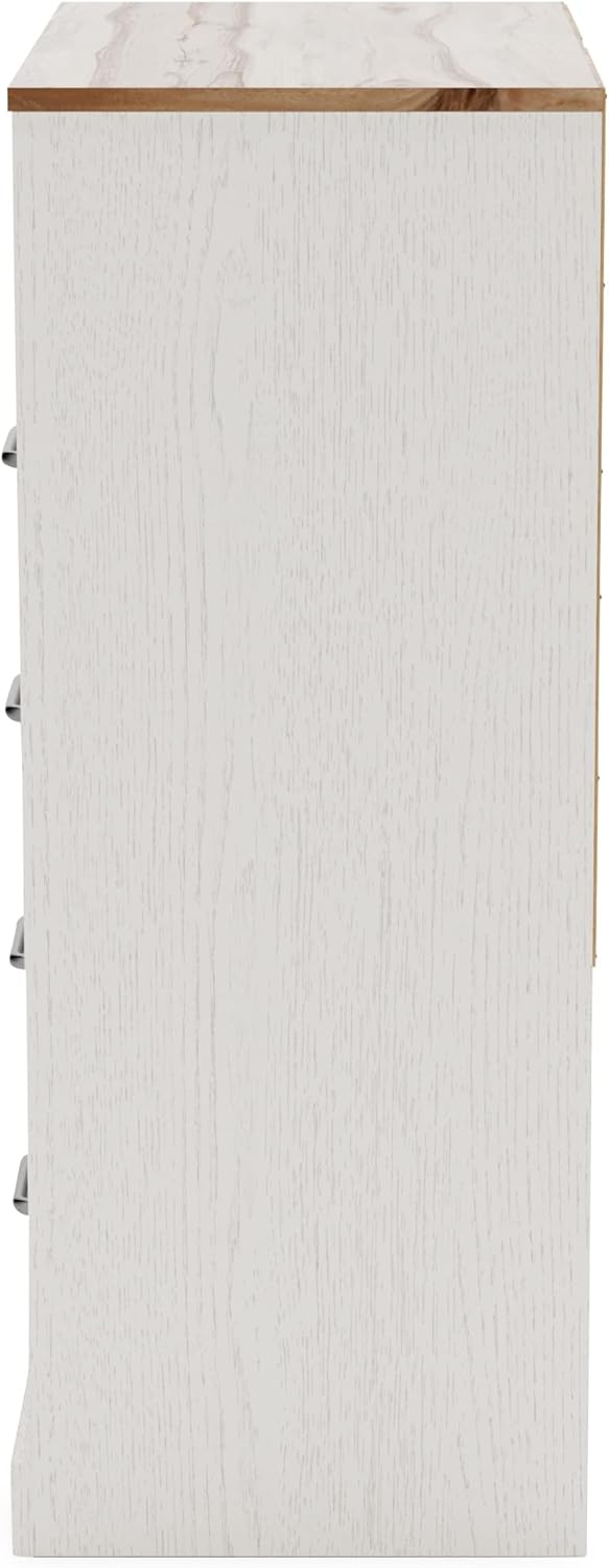 White 5 Drawer Wood Chest U344