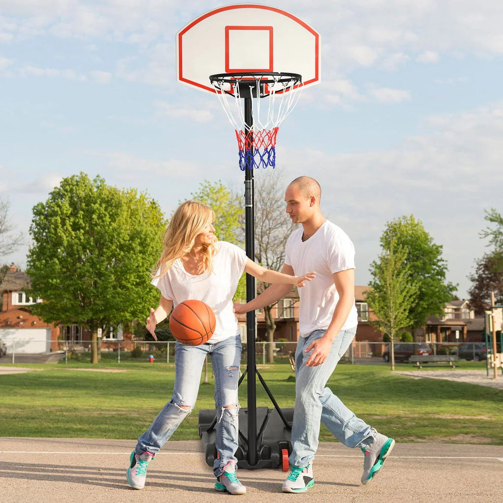Adjustable Basketball Hoop System with Wheels M83641
