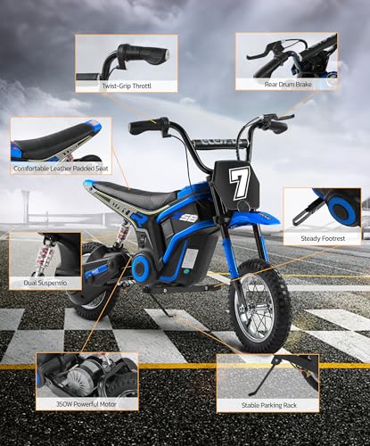 24V 350W Electric Dirt Bike with Bluetooth K56879