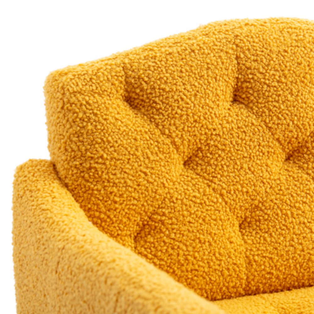 Mustard Teddy Accent Chair with Metal Feet Y21072