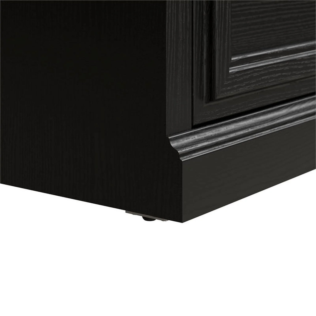 Black Oak Shoe Bench with Drawer B6253