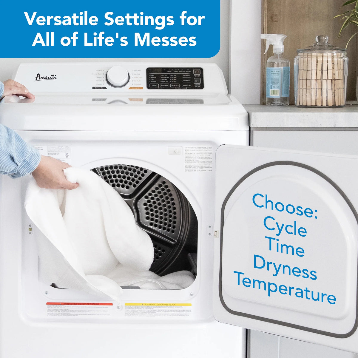 Front Load Electric Clothes Dryer 7.0 Cu. ft. White F4494