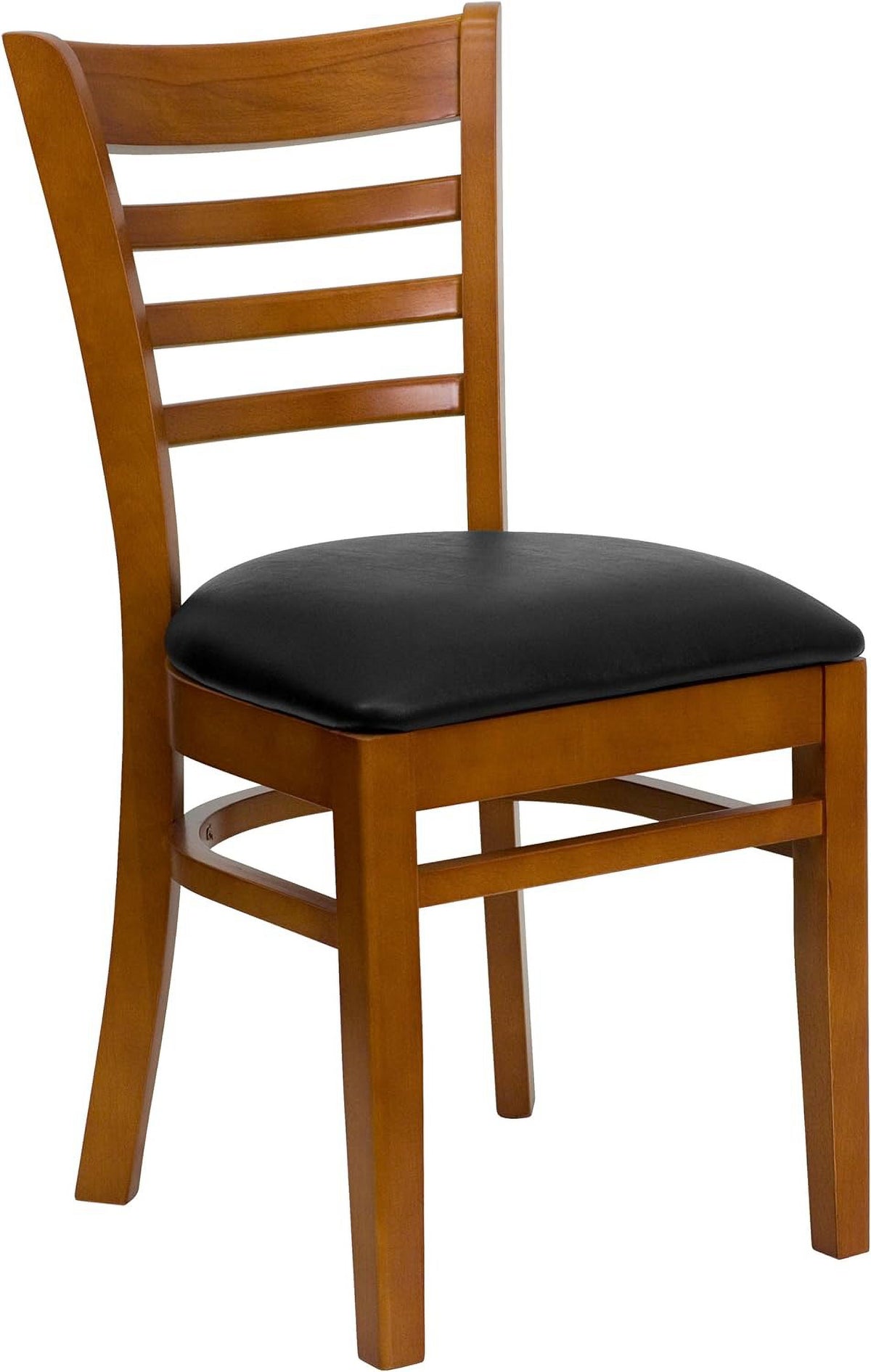 Black Vinyl Seat Ladder Back Chair Z3375