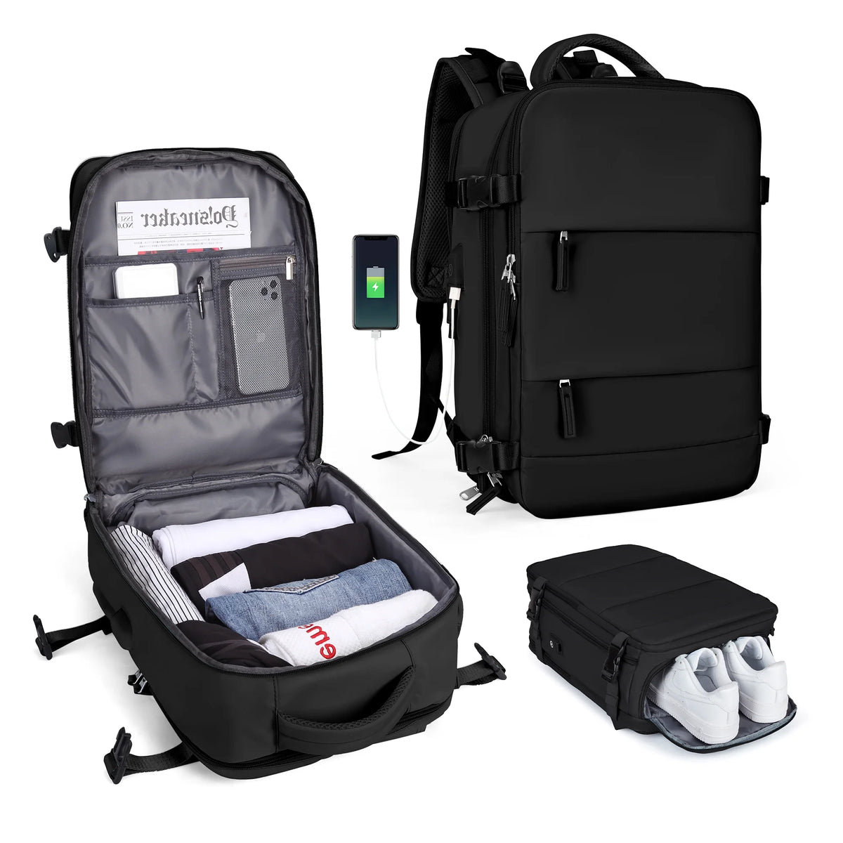 Large Waterproof Carry On Travel Backpack C1178