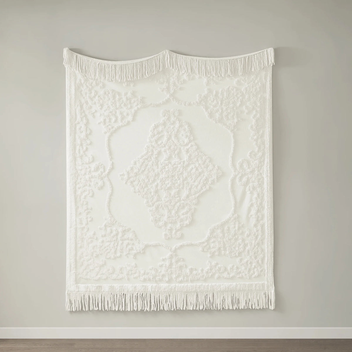 Off-White Chenille Tufted Throw, 50" x 60" A6928