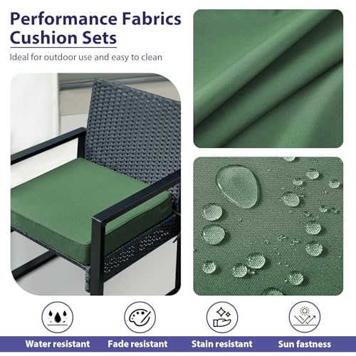 Waterproof Outdoor Chair Cushions Set of 4, Navy Blue T484646