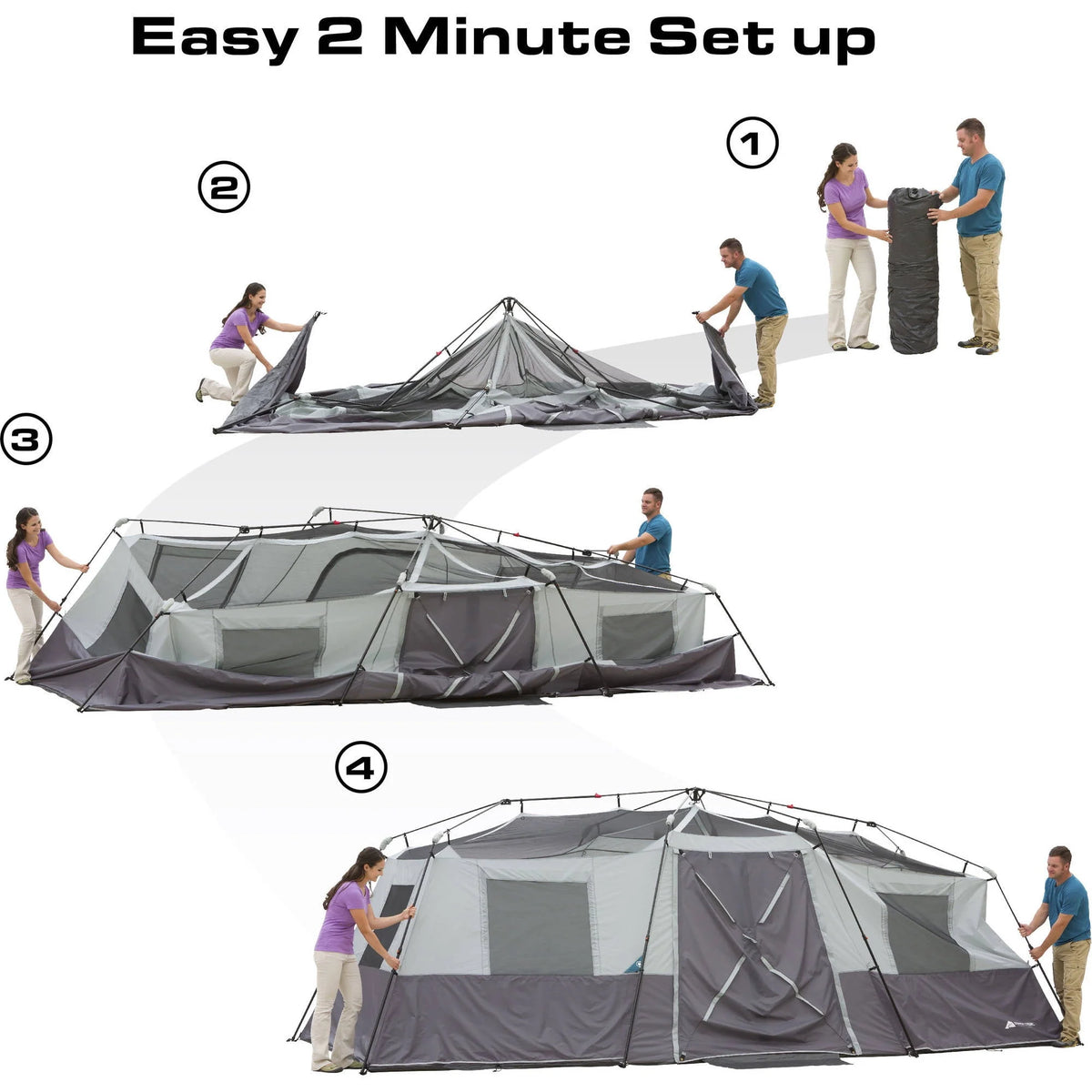 20' x 10' Instant Cabin Tent, Sleeps 12 E77849