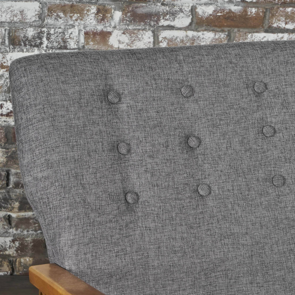 Muted Blue Fabric Rocking Chair W148