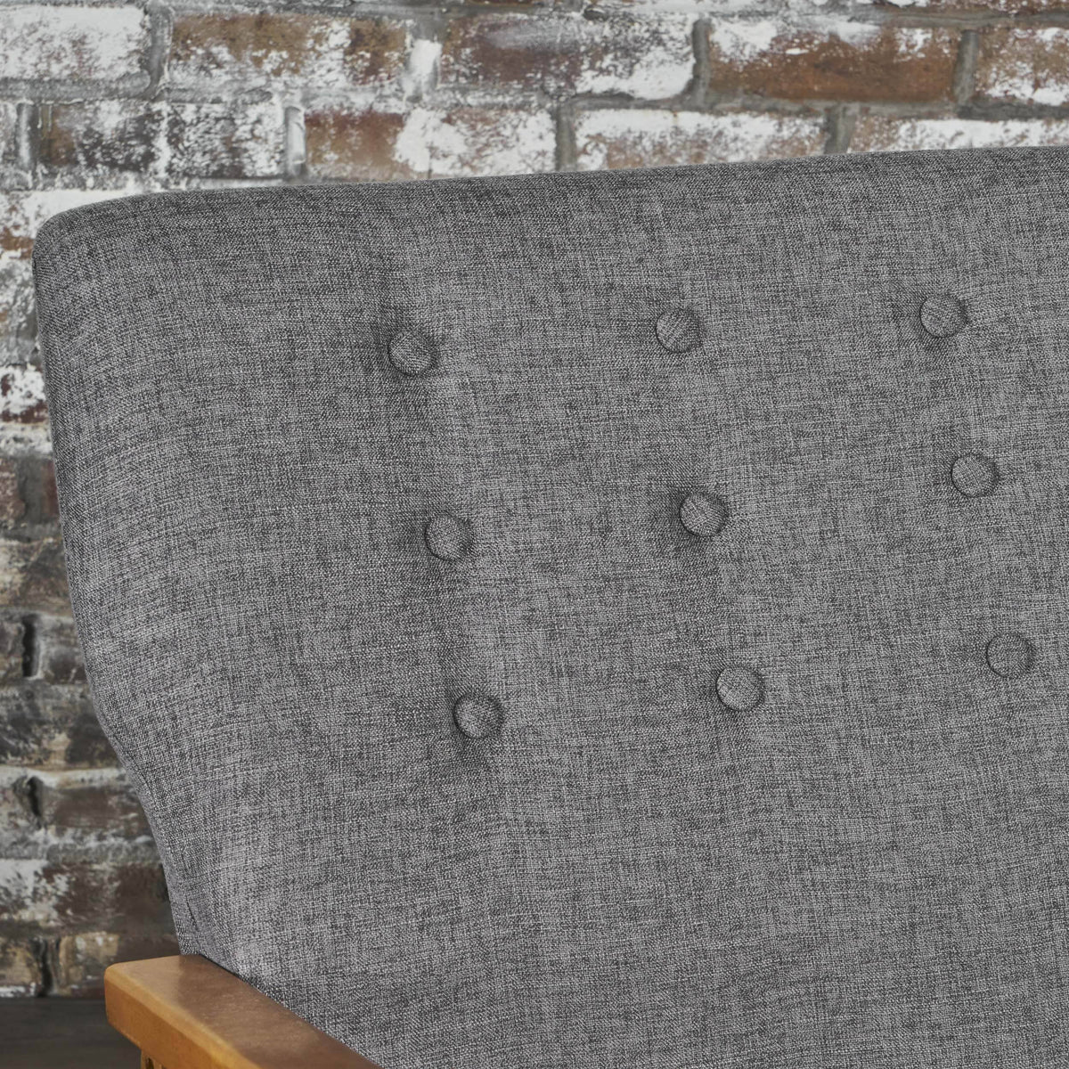 Muted Blue Fabric Rocking Chair W148