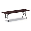 Rectangular Mahogany Wood Folding Table N91906