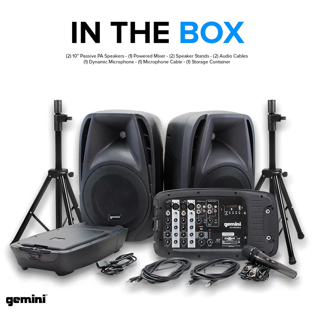 Bluetooth Portable PA System with Detachable Powered Mixer K503344