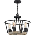 Four Light Pendant Grey Ash H582