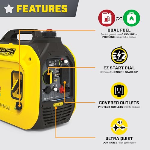 2500-Watt Dual Fuel Portable Inverter Generator D192