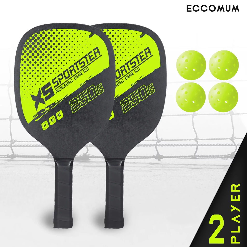 Pickleball Rackets Set of 2 Rackets and 4 Pickleballs M5541