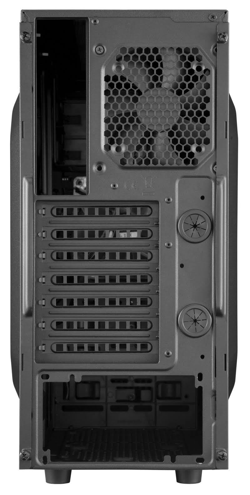 Black Steel ATX Mid Tower Gaming Case H934